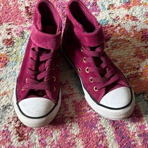 Burgundy High-Top Sneakers